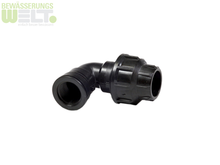 PE-Winkelübergangsver-schraubung 63 mm x 11/2''IG