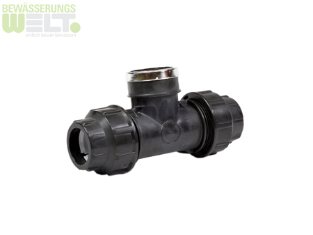PE-T-Übergangsverschraubung 63 x 11/2''IG x 63 mm